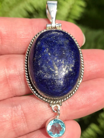 Lapis Lazuli and Blue Topaz Pendant - Morganna’s Treasures 