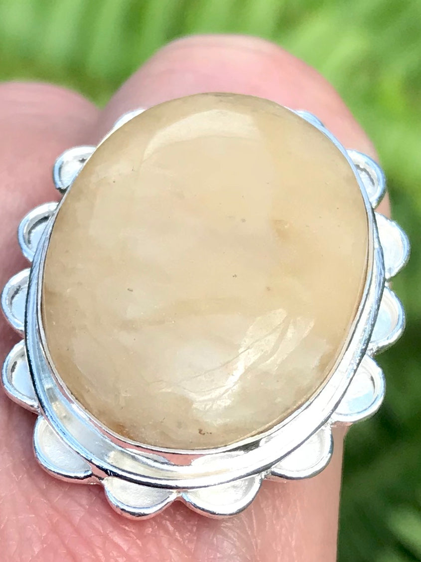Honey Calcite Cocktail Ring Size 9.5 - Morganna’s Treasures 