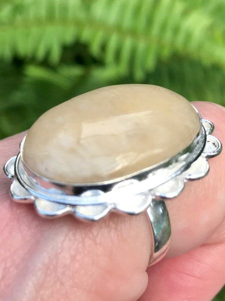 Honey Calcite Cocktail Ring Size 9.5 - Morganna’s Treasures 