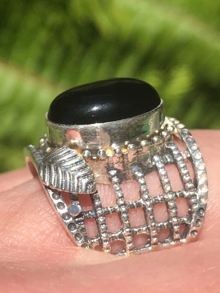 Black Onyx Cocktail Ring Size 6.5 - Morganna’s Treasures 