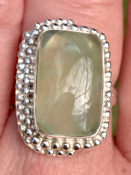 Prehnite Cocktail Ring Size 8 - Morganna’s Treasures 