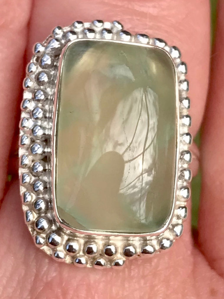 Prehnite Cocktail Ring Size 8 - Morganna’s Treasures 