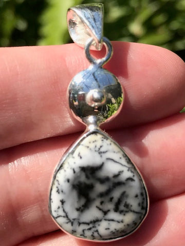 Merlinite (Dendritic Opal) Pendant - Morganna’s Treasures 