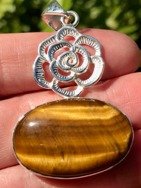 Tigers Eye Flower Pendant - Morganna’s Treasures 