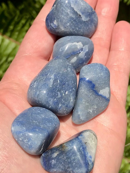 Blue Quartz Tumbled Stones - Morganna’s Treasures 