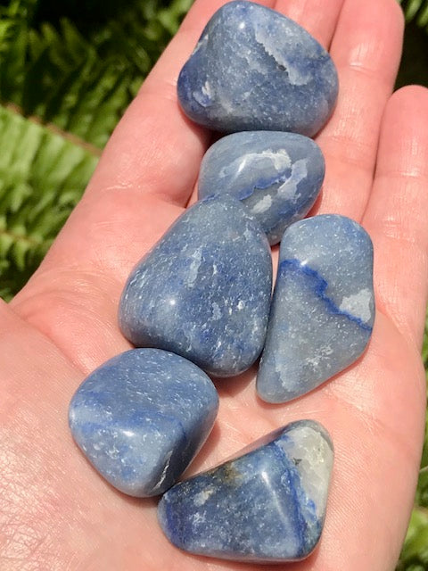 Blue Quartz Tumbled Stones - Morganna’s Treasures 