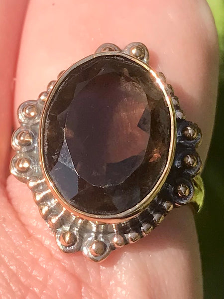 Bronze Smoky Quartz Ring Size 8.5 - Morganna’s Treasures 