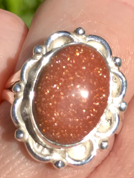 Goldstone Cocktail Ring Size 7 - Morganna’s Treasures 