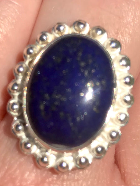 Lapis Lazuli Cocktail Ring Size 8 - Morganna’s Treasures 