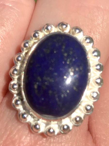 Lapis Lazuli Cocktail Ring Size 8 - Morganna’s Treasures 