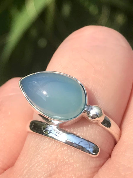 Blue Chalcedony Cocktail Ring Size 8 - Morganna’s Treasures 