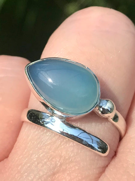 Blue Chalcedony Cocktail Ring Size 8 - Morganna’s Treasures 