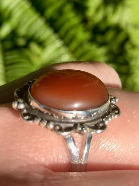 Carnelian Cocktail Ring Size 7.25 - Morganna’s Treasures 