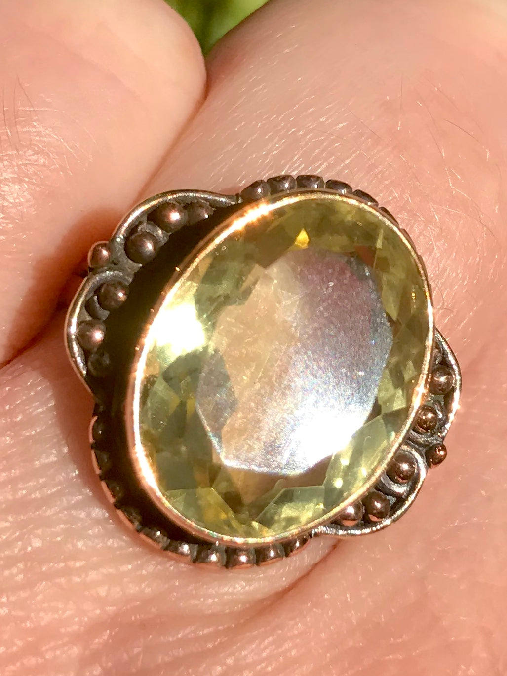 Bronze Lemon Citrine Ring Size 6.5 - Morganna’s Treasures 