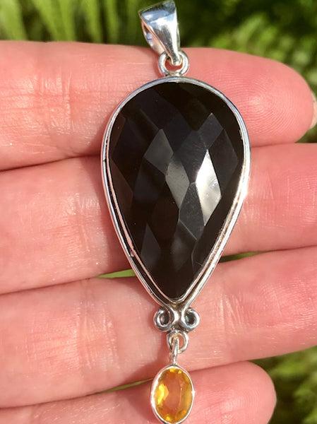 Black Onyx and Citrine Pendant - Morganna’s Treasures 