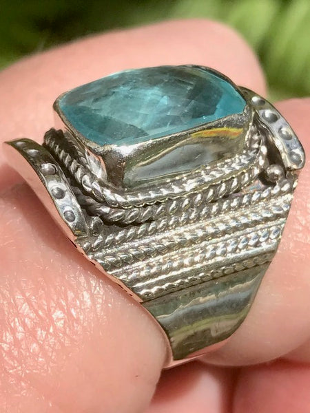Blue Topaz Cocktail Ring Size 8.5 - Morganna’s Treasures 