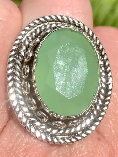 Green Chalcedony Cocktail Ring Size 8 - Morganna’s Treasures 