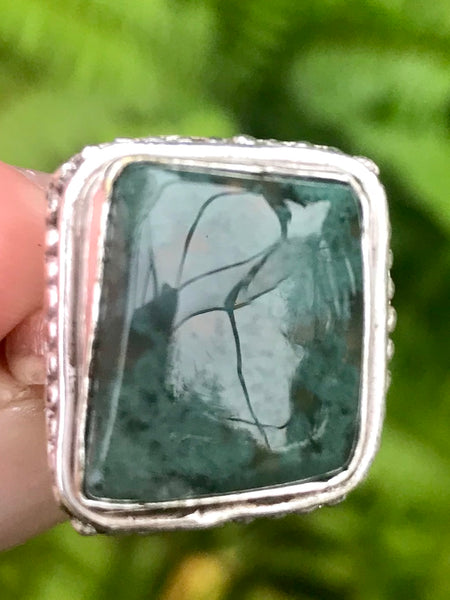Green Moss Agate Ring Size 6.75 - Morganna’s Treasures 