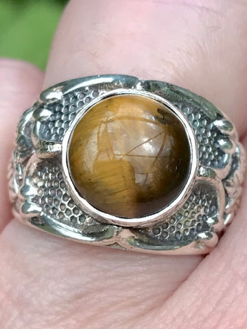 Tigers Eye Cocktail Ring Size 7 - Morganna’s Treasures 