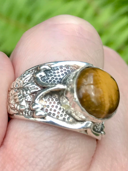 Tigers Eye Cocktail Ring Size 7 - Morganna’s Treasures 