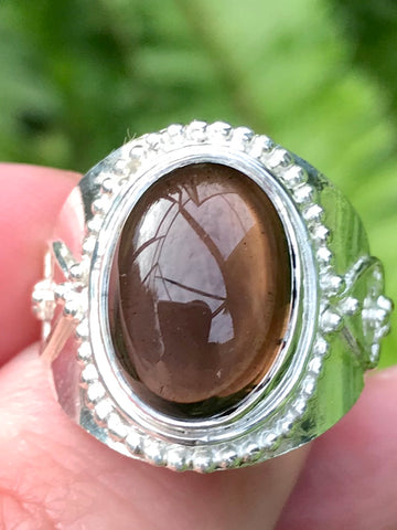 Smoky Quartz Cocktail Ring Size 8 - Morganna’s Treasures 