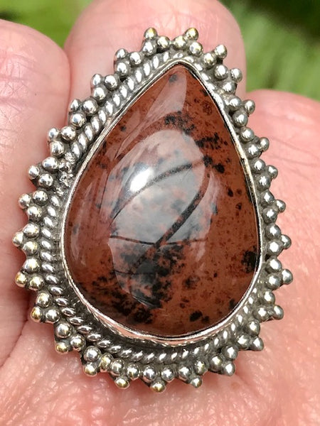 Mahogany Obsidian Cocktail Ring Size 8 - Morganna’s Treasures 