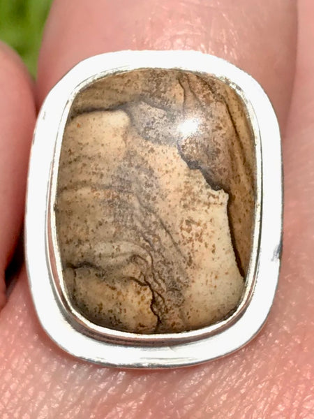 Picture Jasper Cocktail Ring Adjustable Size - Morganna’s Treasures 