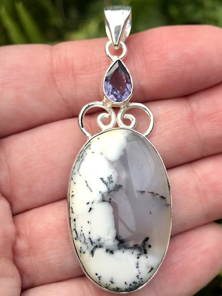 Merlinite and Amethyst Pendant - Morganna’s Treasures 