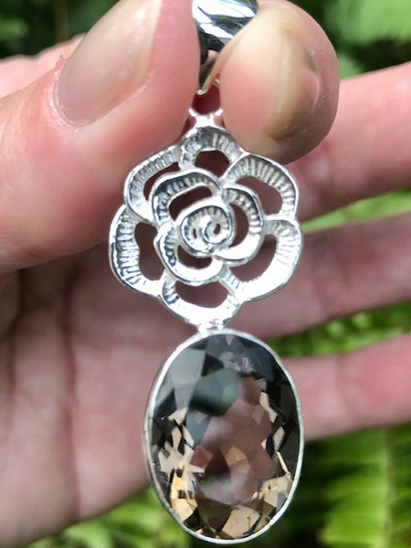 Smoky Quartz Flower Pendant - Morganna’s Treasures 