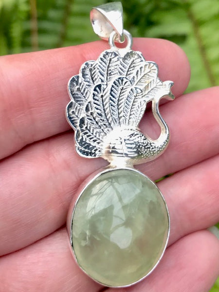 Prehnite Swan Pendant - Morganna’s Treasures 