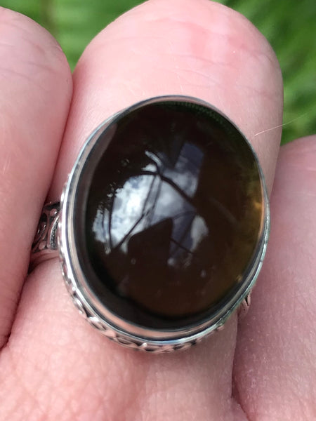 Smoky Quartz Cocktail Ring Size 8 - Morganna’s Treasures 