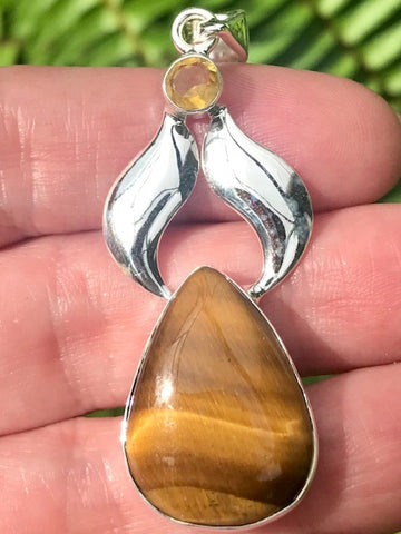 Tigers Eye and Citrine Pendant - Morganna’s Treasures 