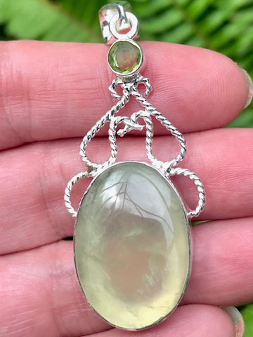 Prehnite and Peridot Pendant - Morganna’s Treasures 