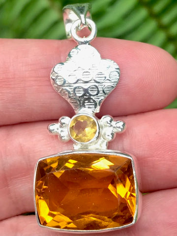 Morganite and Citrine Pendant - Morganna’s Treasures 