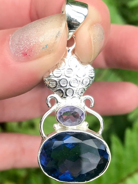 Purple Amethyst and Iolite Pendant - Morganna’s Treasures 