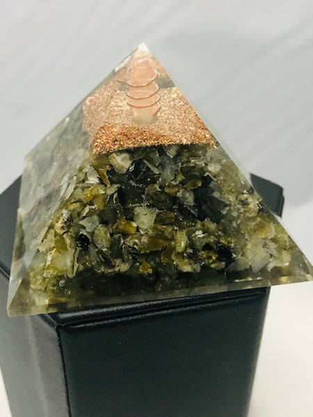 Large Labradorite Orgonite Crystal Pyramid - Morganna’s Treasures 