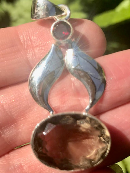 Garnet and Smoky Quartz Pendant - Morganna’s Treasures 