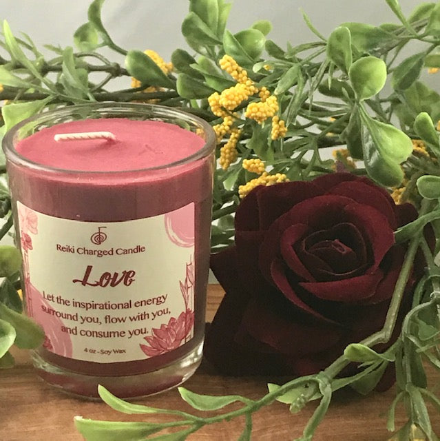 Reiki Charged Love Candle - Morganna’s Treasures 