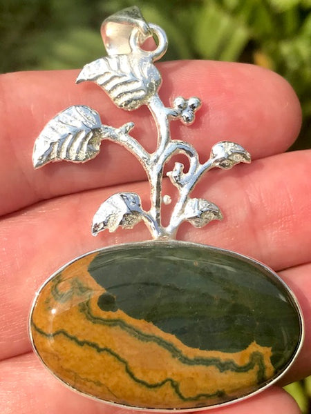 Ocean Jasper Floral Pendant - Morganna’s Treasures 