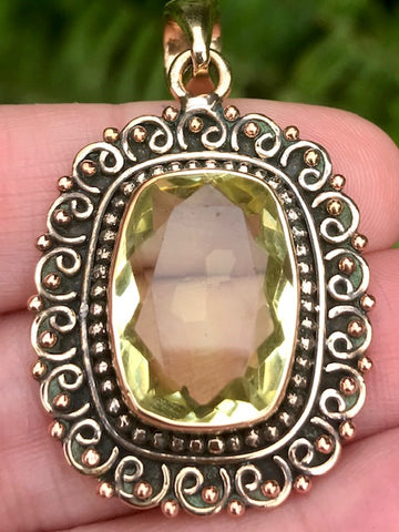 Bronze Lemon Citrine Pendant - Morganna’s Treasures 