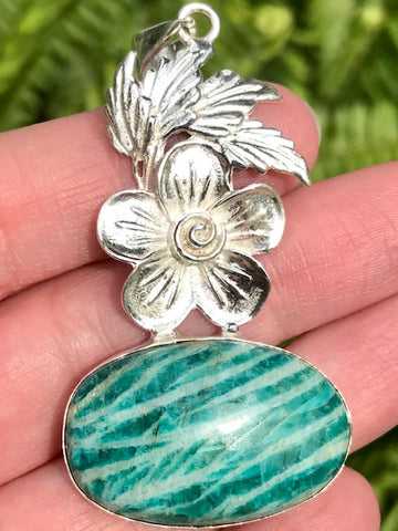 Russian Amazonite Floral Pendant - Morganna’s Treasures 