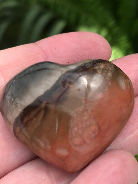 Polychrome Jasper Heart Palm Stone - Morganna’s Treasures 