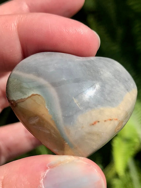 Polychrome Jasper Heart Palm Stone - Morganna’s Treasures 