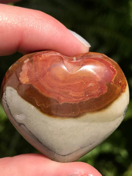 Polychrome Jasper Heart Palm Stone - Morganna’s Treasures 