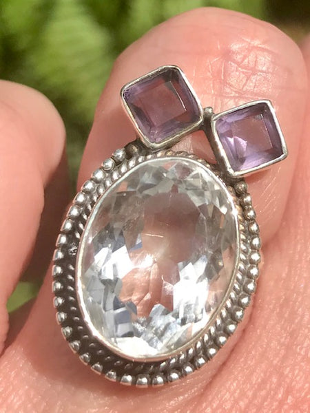 Clear Quartz and Purple Amethyst Ring Size 7 - Morganna’s Treasures 