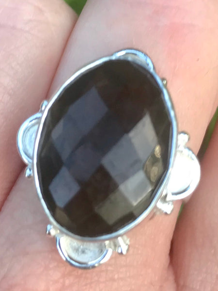 Smoky Quartz Cocktail Ring Size 8.25 - Morganna’s Treasures 