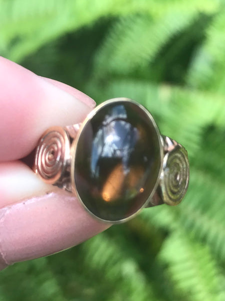 Bronze Smoky Quartz Ring Size 8 - Morganna’s Treasures 