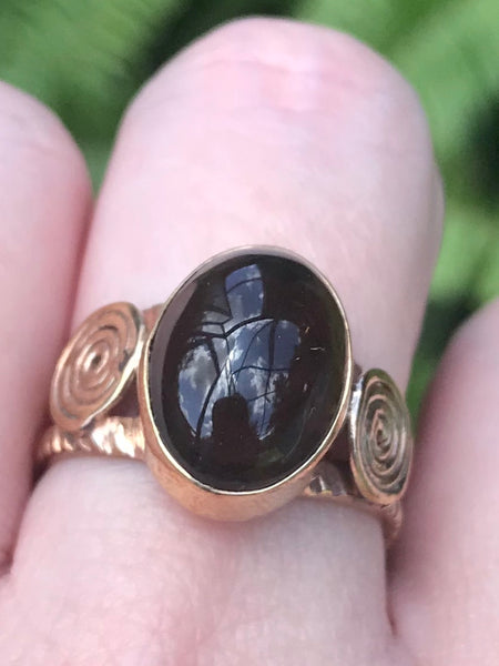 Bronze Smoky Quartz Ring Size 8 - Morganna’s Treasures 