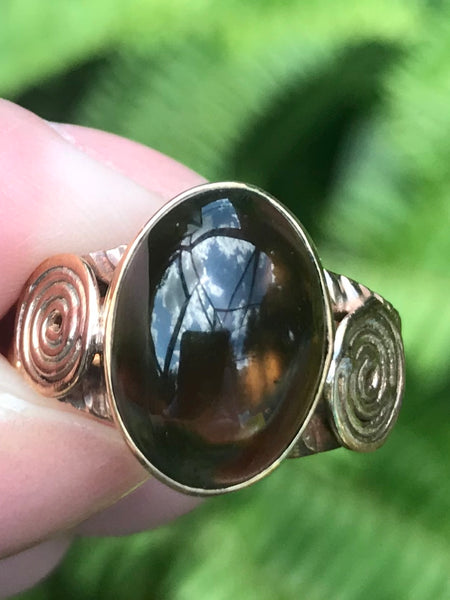 Bronze Smoky Quartz Ring Size 8 - Morganna’s Treasures 