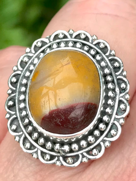 Mookaite Jasper Cocktail Ring Size 7 - Morganna’s Treasures 